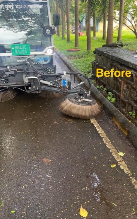 road sweeping machine